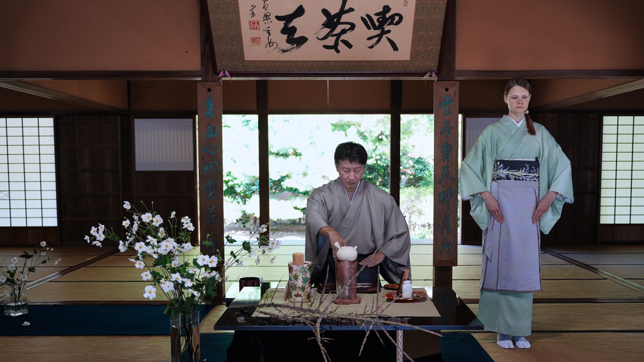 萬福寺で行われる煎茶会